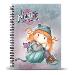 Cuaderno A4 Ninette Forever 24x30x1.5cm.