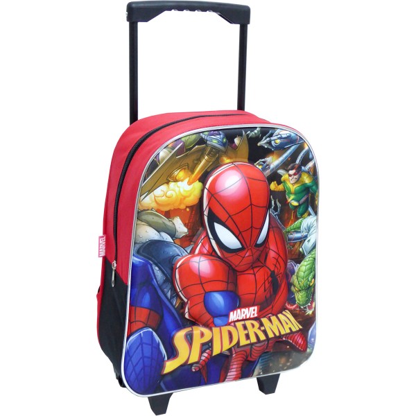 Mochila Con Trolley Fijo Spiderman Eva 3D