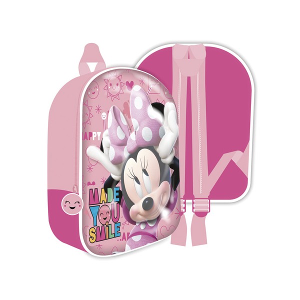 Mochila Infantil 3D Minnie Disney 36x31x10cm..