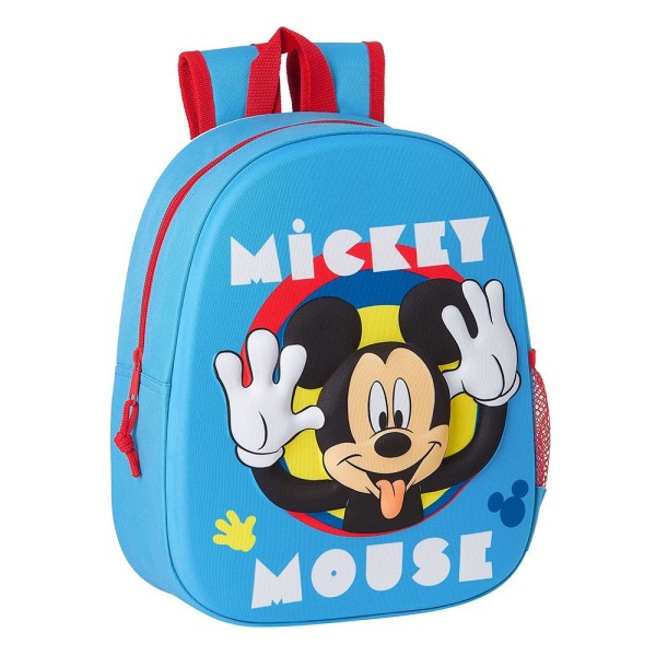 Mochila 3D Mickey Disney Adaptable 27x10x32cm.