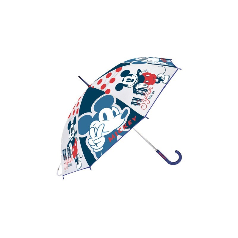 Paraguas Eva Transparente Mickey Disney Manual 46cm.