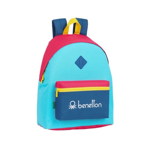 Mochila Benetton Colorines 33x15x42cm.